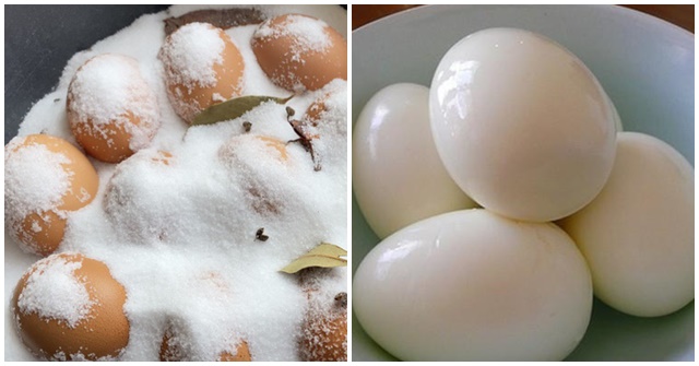 Luộc trứng bằng nước xưa rồi, dùng muối hạt nhanh chín, đậm đà mà không cần nước chấm