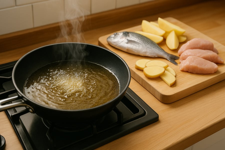 Chiên rán là một trong những phương pháp nấu ăn phổ biến nhất trong ẩm thực Việt Nam